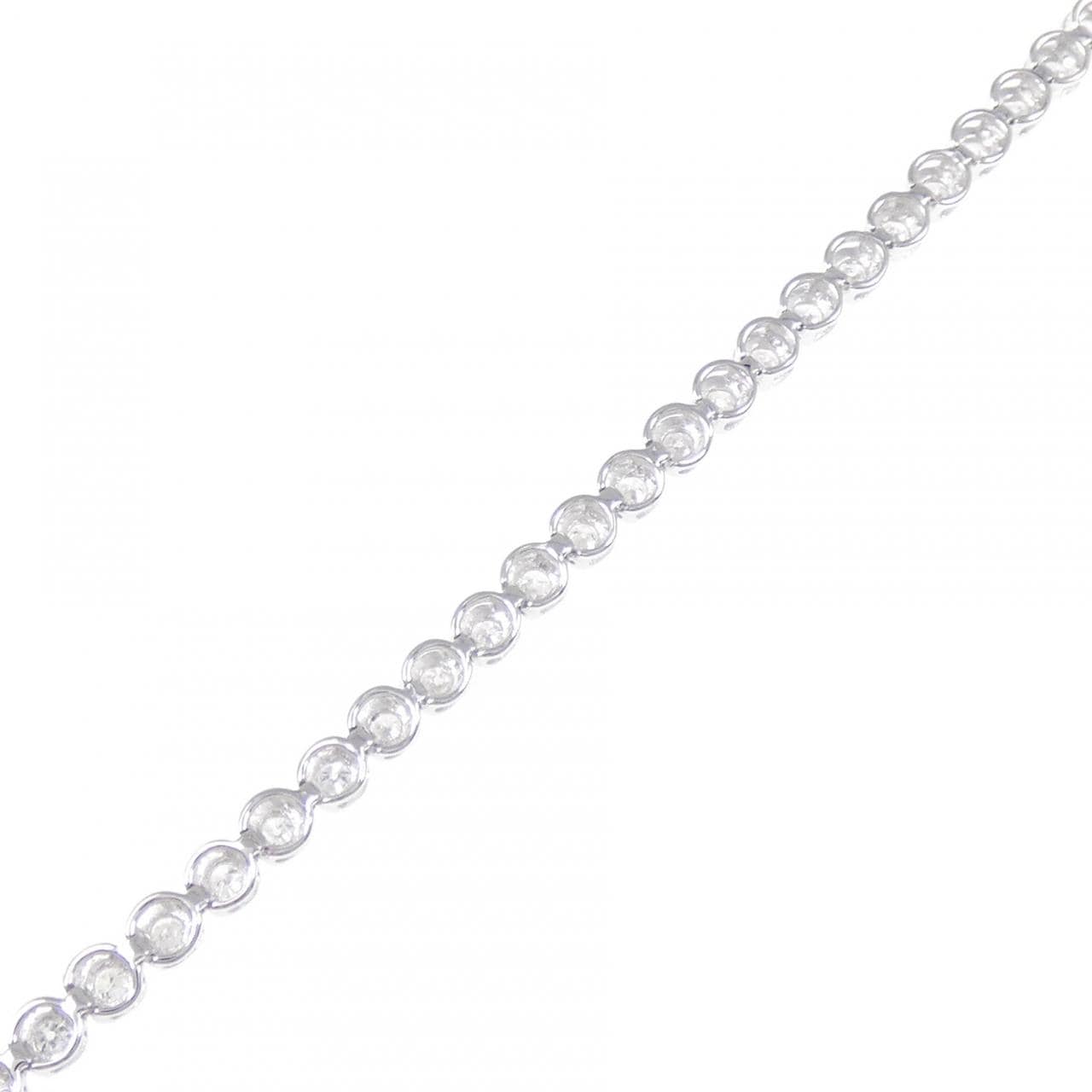 K18WG ダイヤモンド ブレスレット 1.00CT