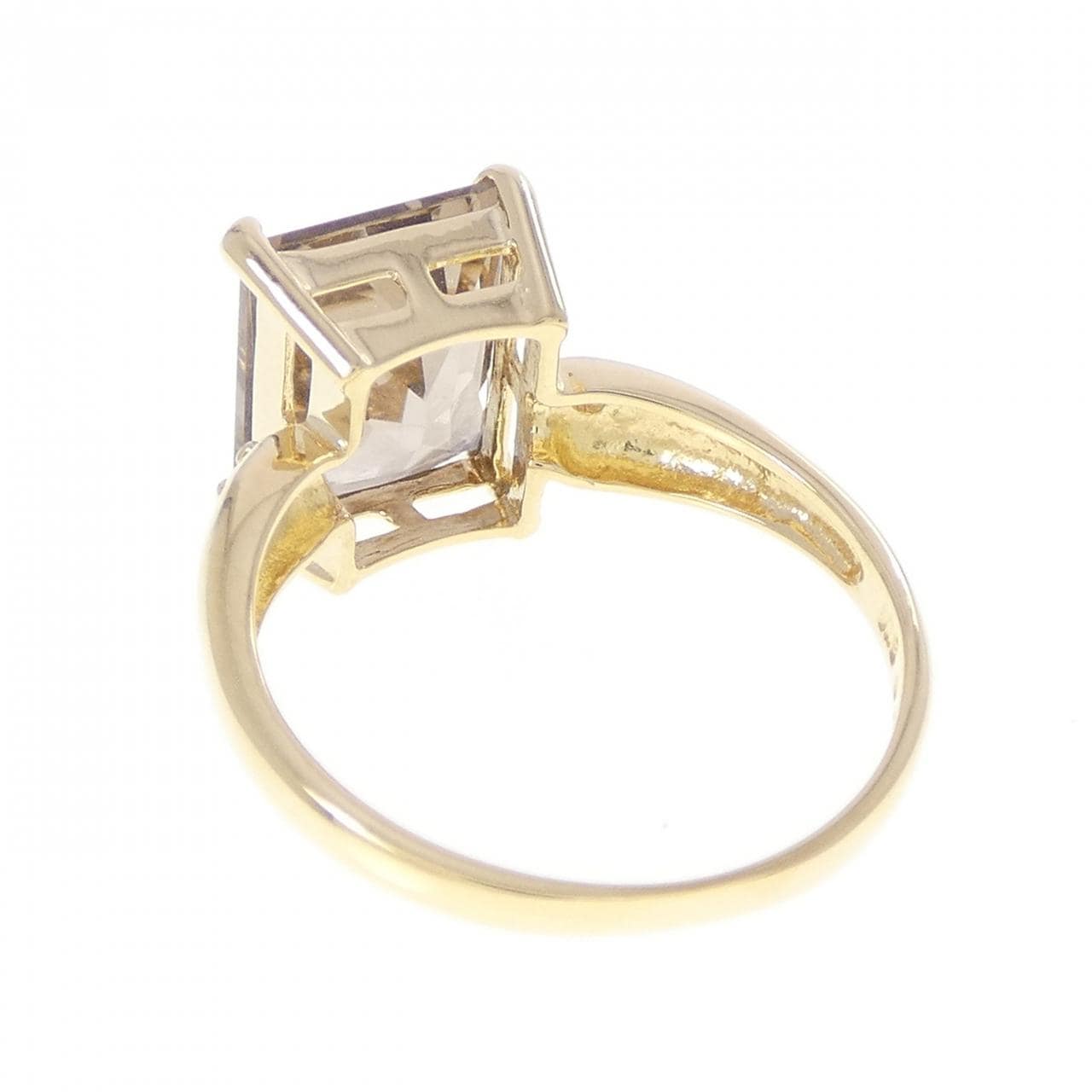 K18YG スモーキークオーツ リング 3.00CT