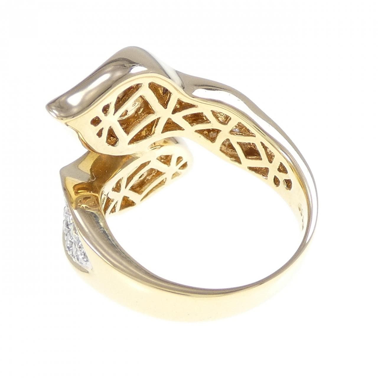 750YG/750WG Pave Diamond Ring 1.00CT