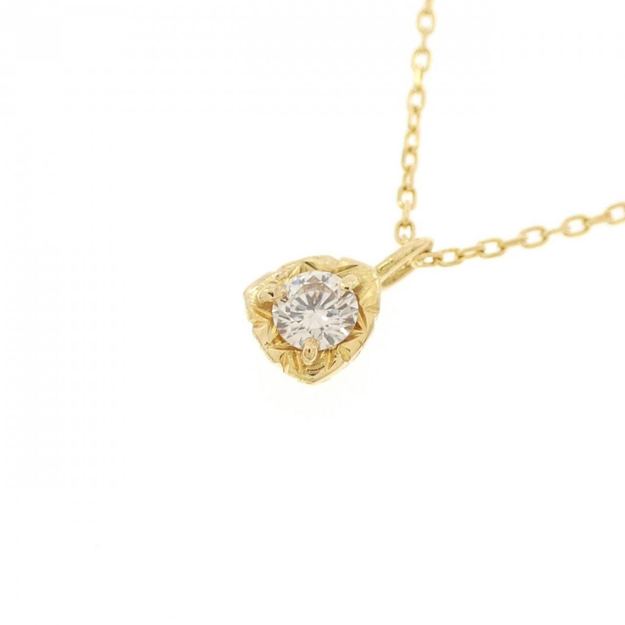 750YG/K18YG ダイヤモンド ネックレス 0.10CT