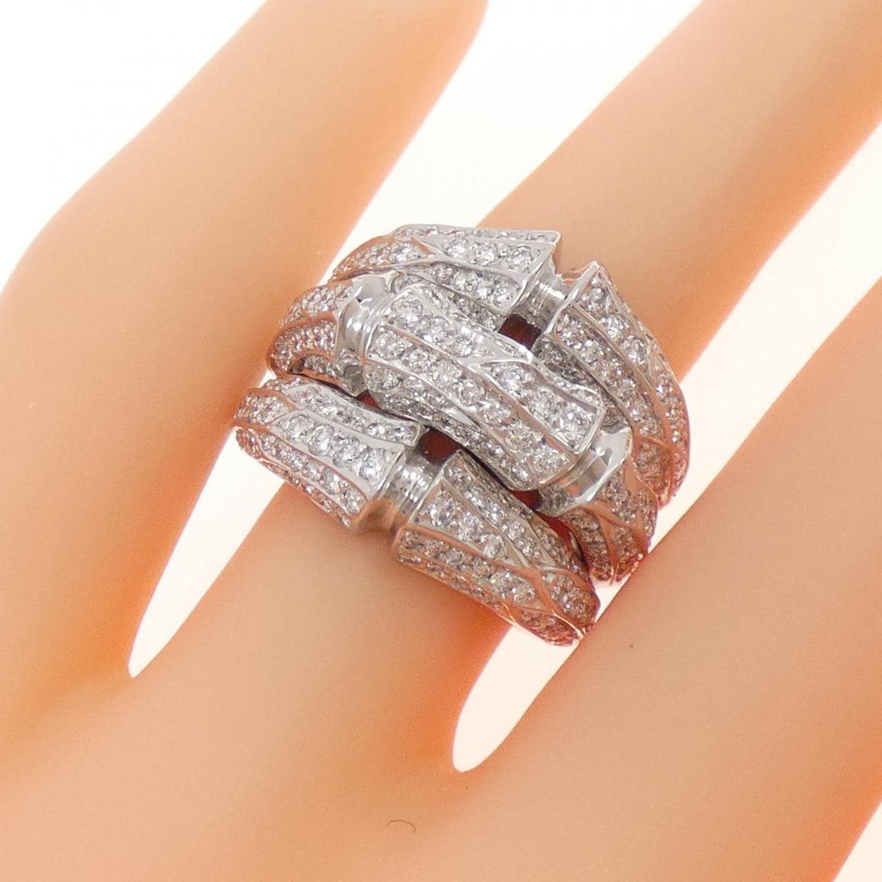 【ヴィンテージ】カルティエ バンブー3ロウ リング