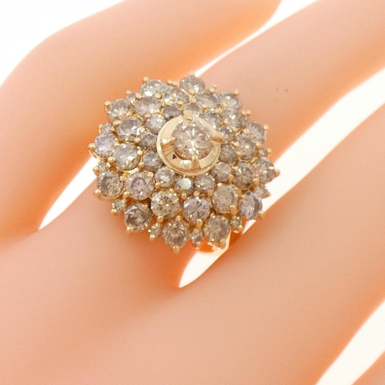 K18YG ダイヤモンド リング 3.20CT