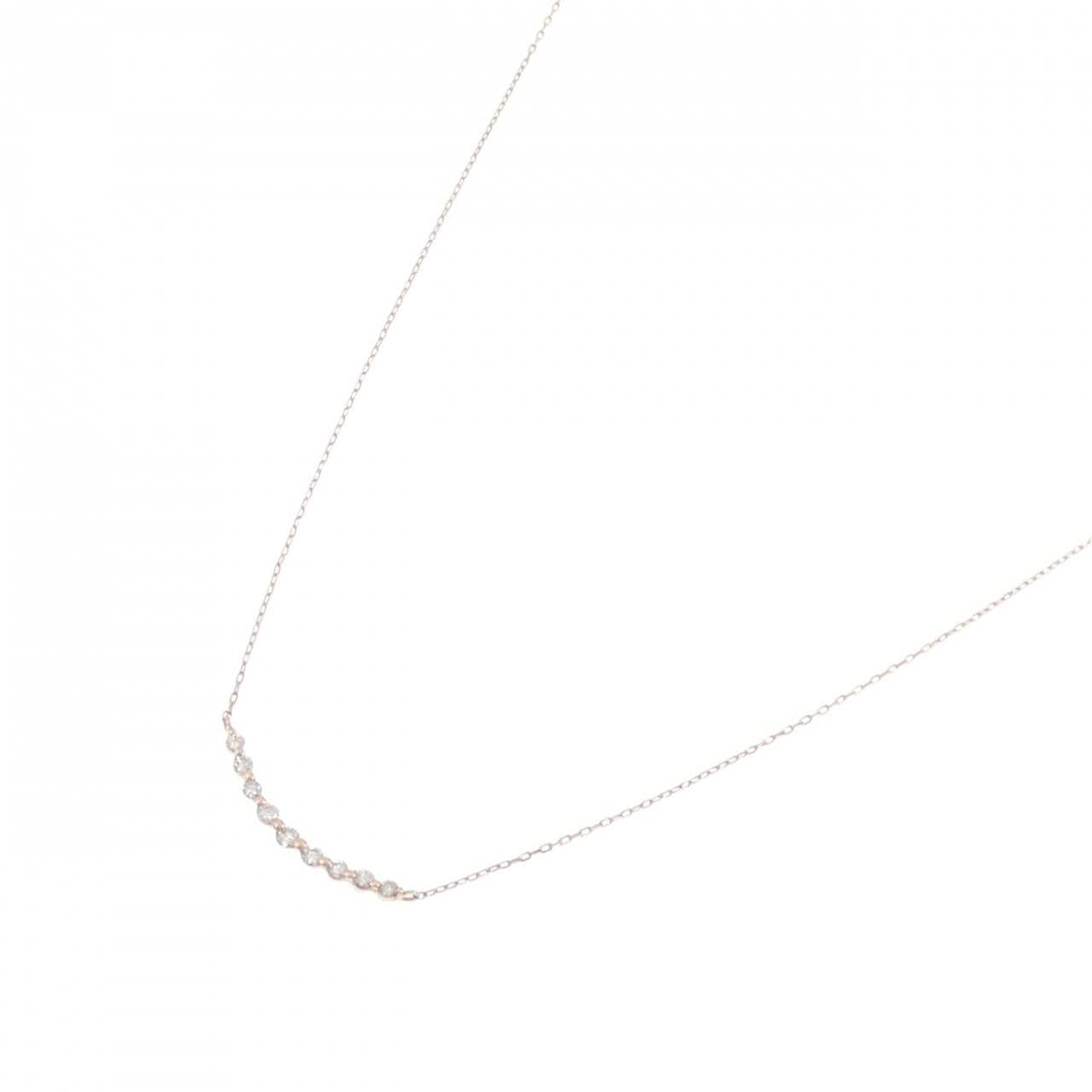 K18PG ダイヤモンド ネックレス 0.10CT