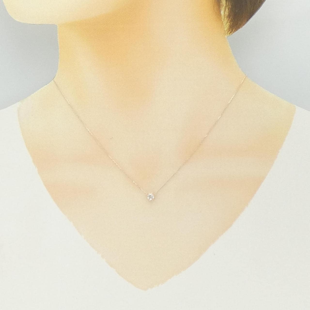 4゜C ホワイトトパーズ ネックレス