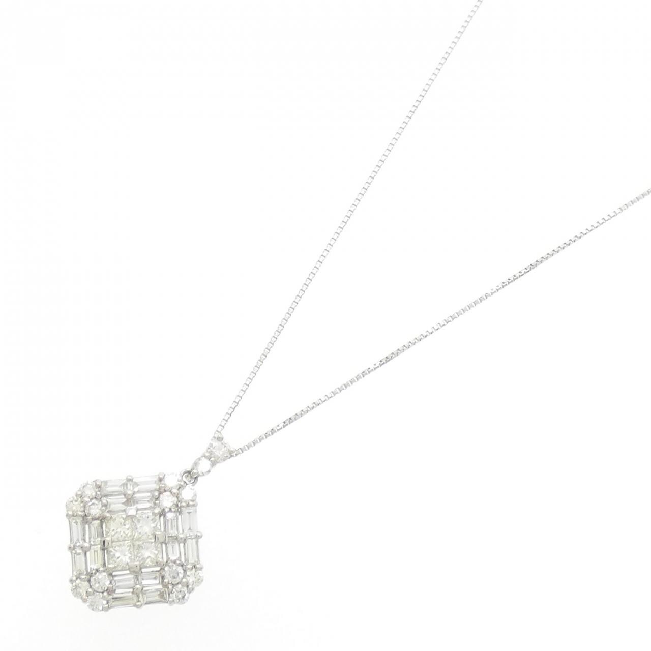 【新品】PT900/PT850 ダイヤモンド ネックレス 1.00CT