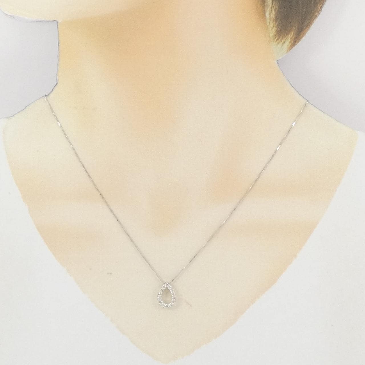 K10WG ダイヤモンド ネックレス 0.28CT