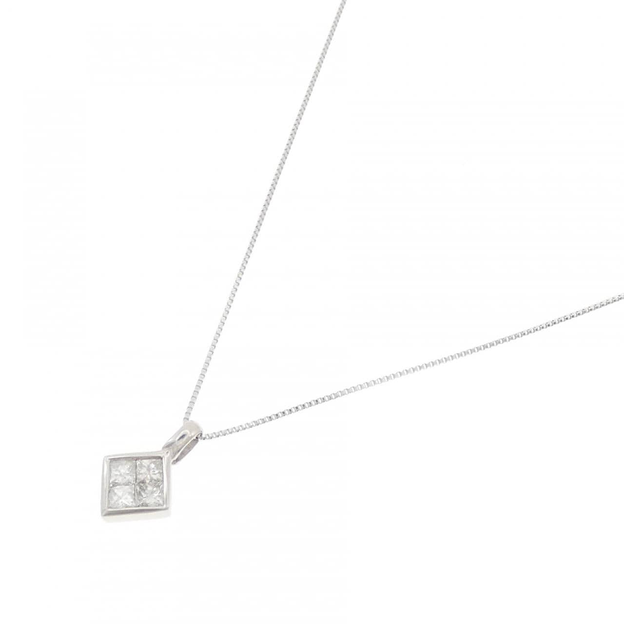 K18WG ダイヤモンド ネックレス 0.30CT