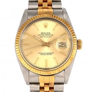 【ノーメンテナンス還元価格】ロレックス デイトジャスト 16013 SSxYG 自動巻 9番台