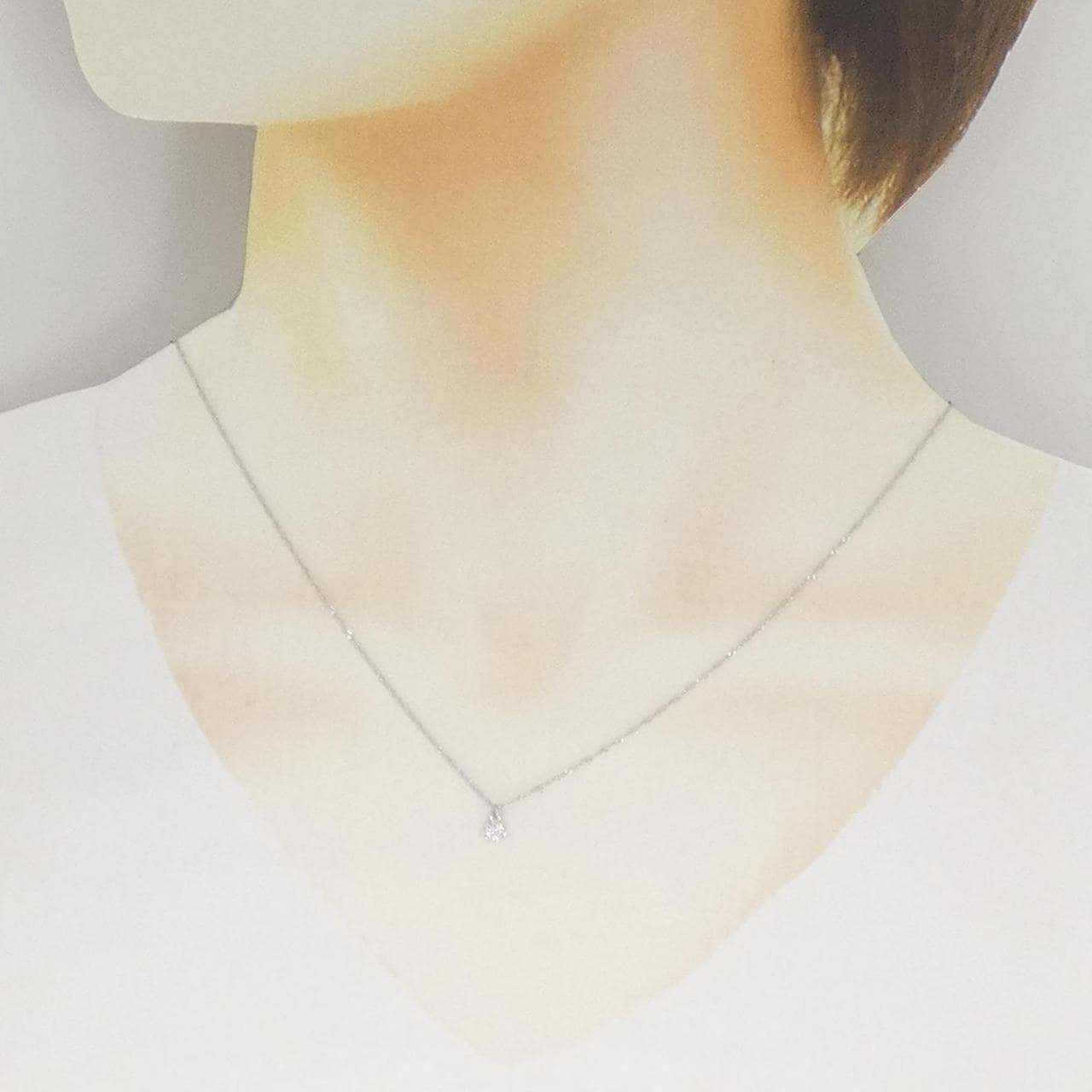 アガット ダイヤモンド ネックレス 0.1CT