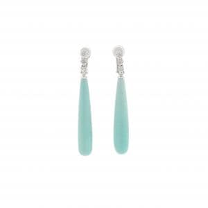 K18WG ターコイズ イヤリング