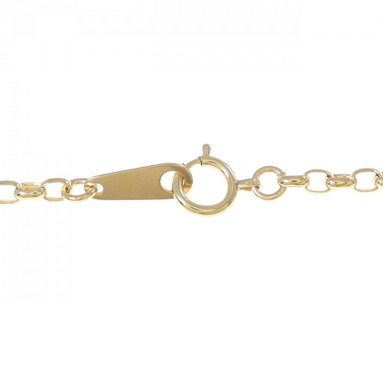 K18YG(枠) ダイヤモンド コイン ネックレス 0.07CT