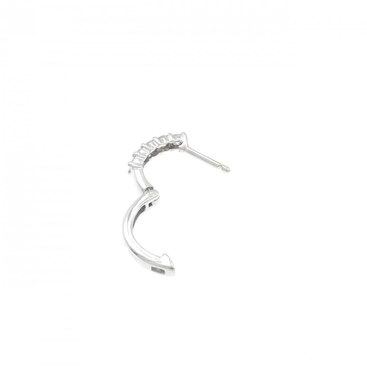 K10WG ダイヤモンド ピアス 0.15CT 片耳