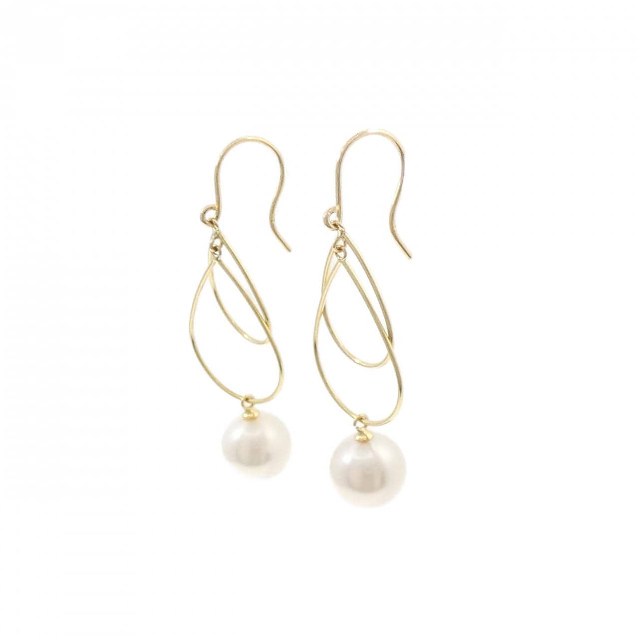 K18YG アコヤパール ピアス 7.8mm