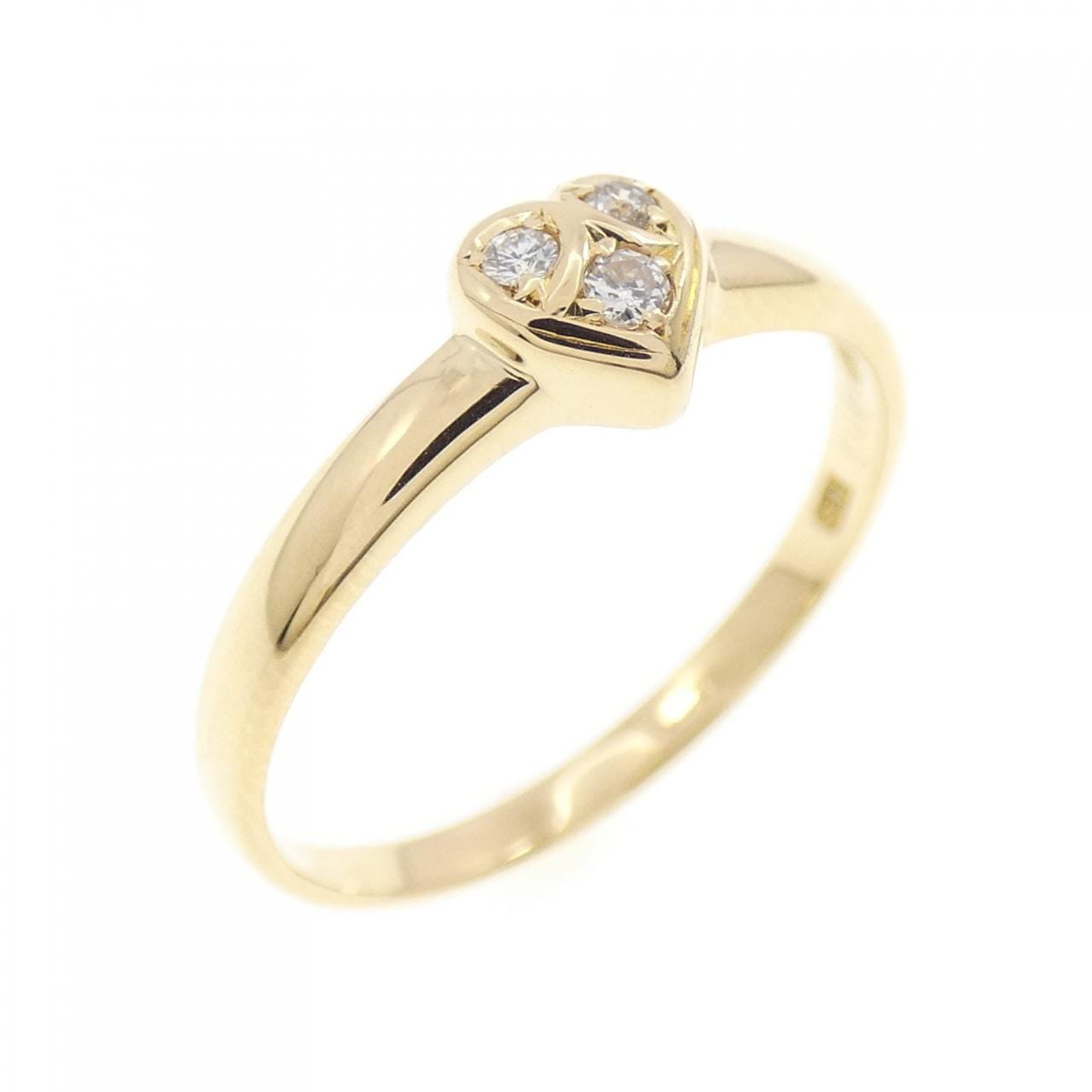 K18YG ハート ダイヤモンド リング 0.06CT