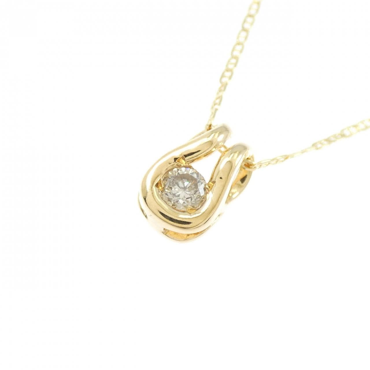 K18YG ダイヤモンド ネックレス 0.13CT