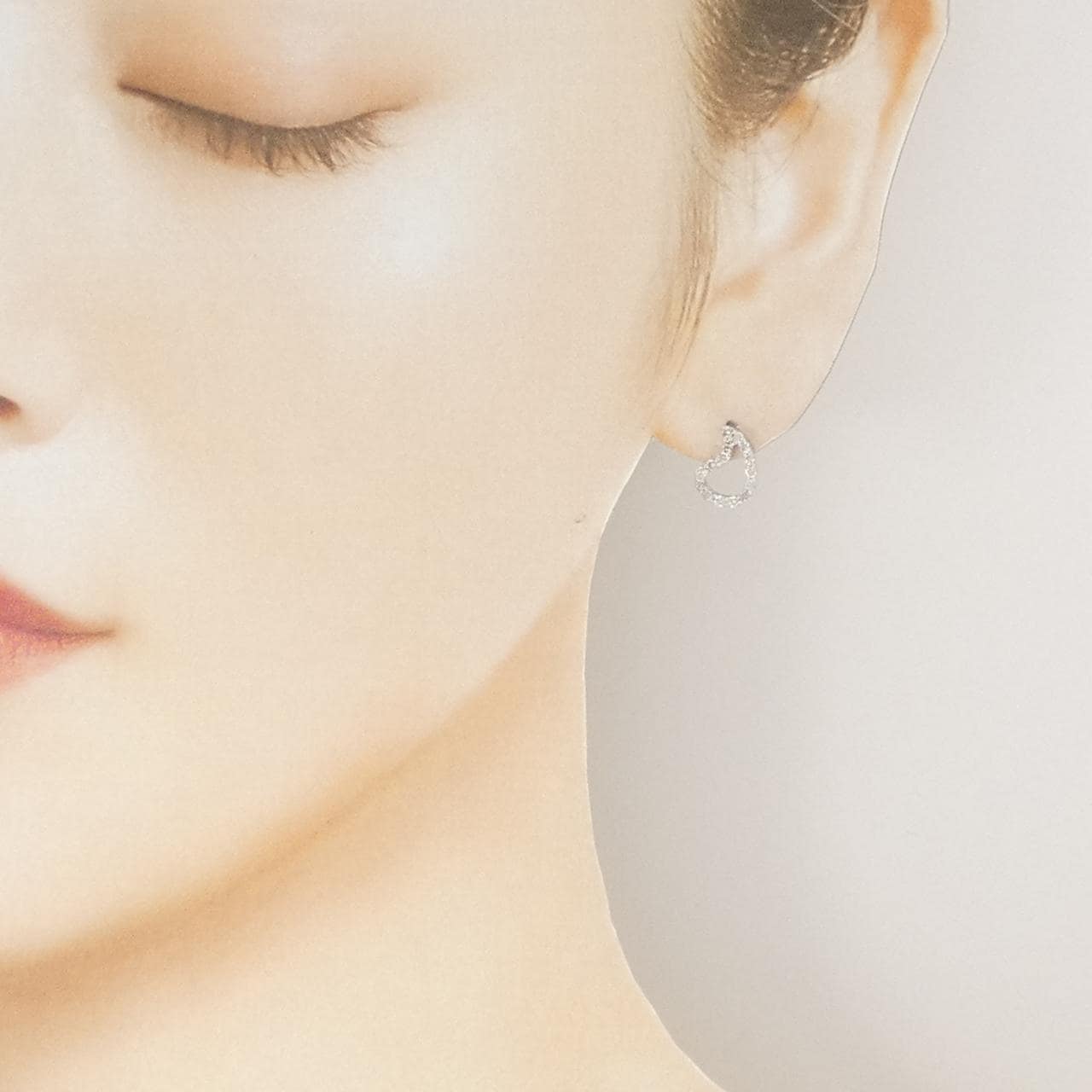 K18WG ダイヤモンド ピアス 0.40CT