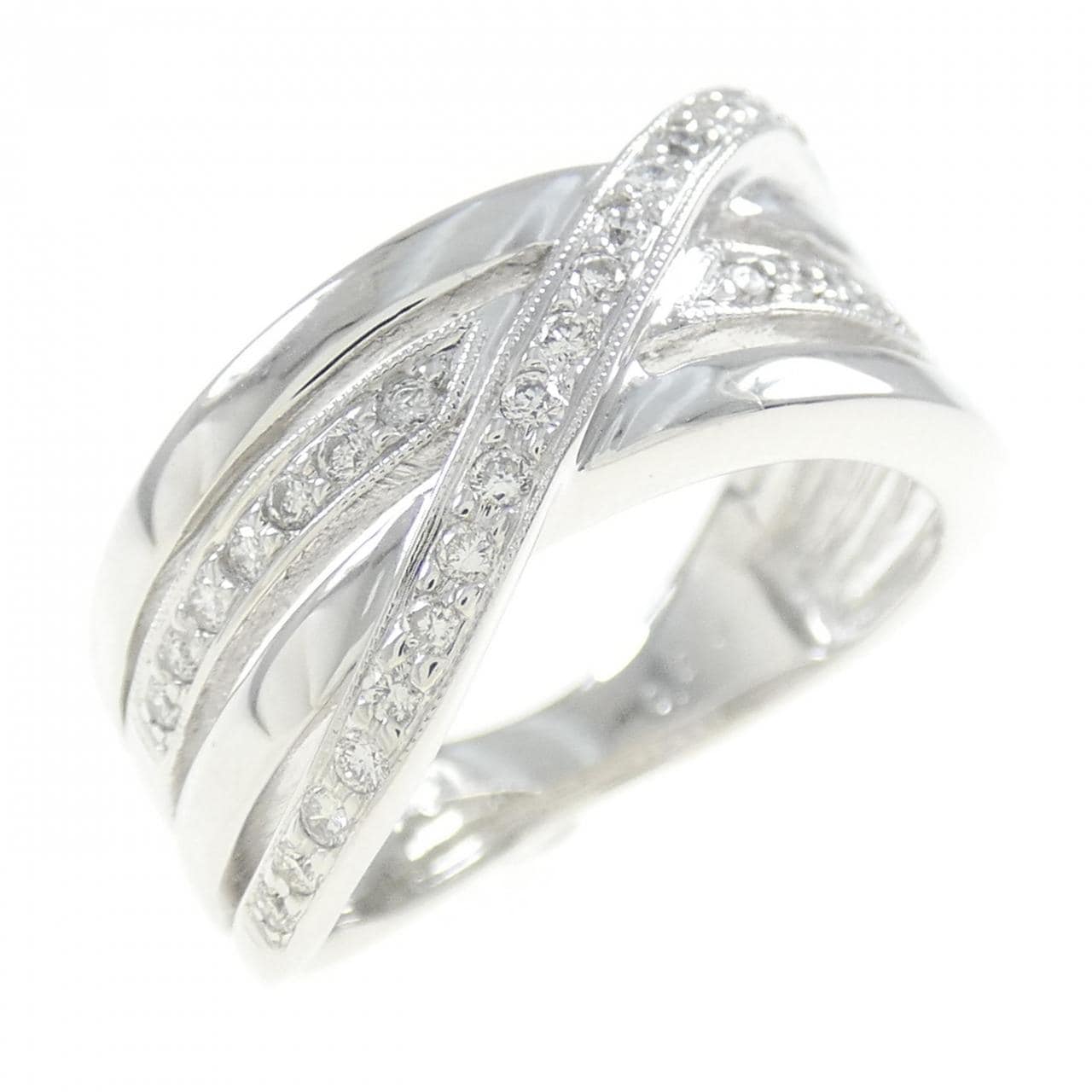 K18WG ダイヤモンド リング 0.25CT