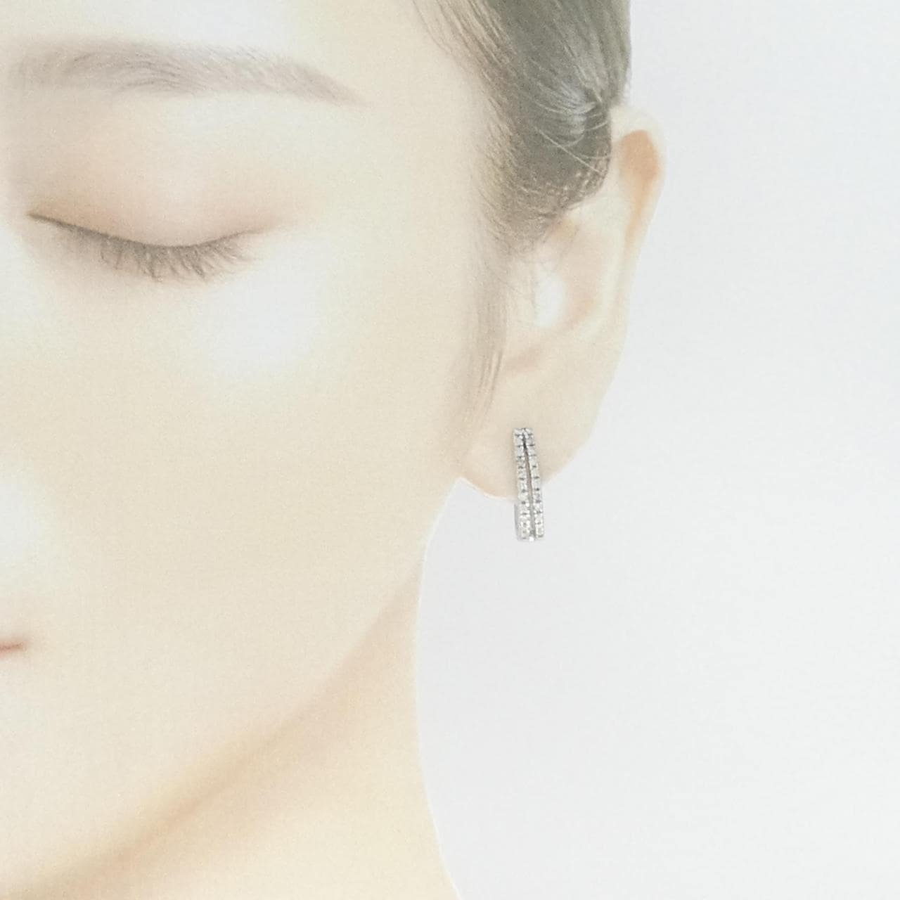 K18WG ダイヤモンド ピアス 0.50CT