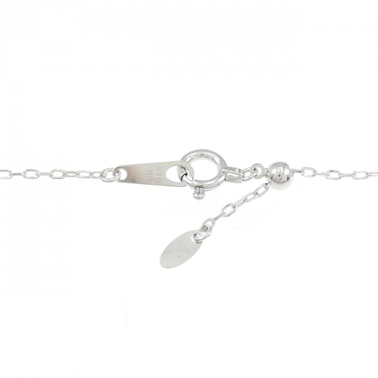 K18WG エメラルド ネックレス 0.45CT