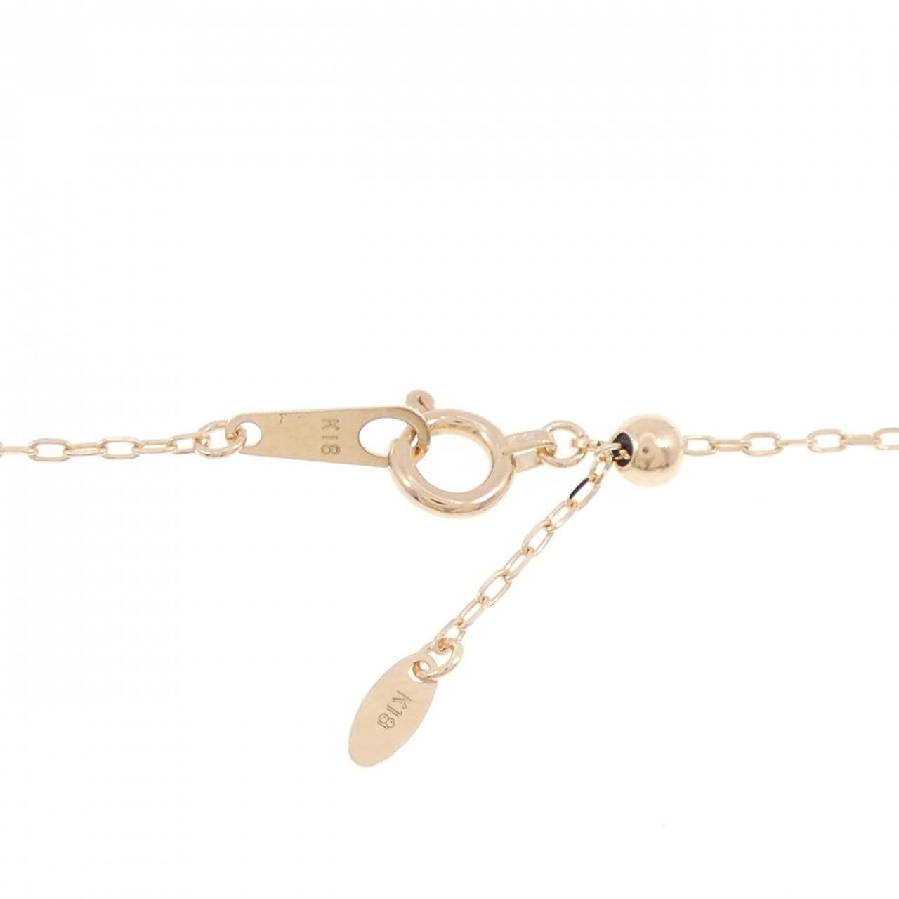 750PG/750WG/K18PG クラウン ダイヤモンド ネックレス 0.12CT