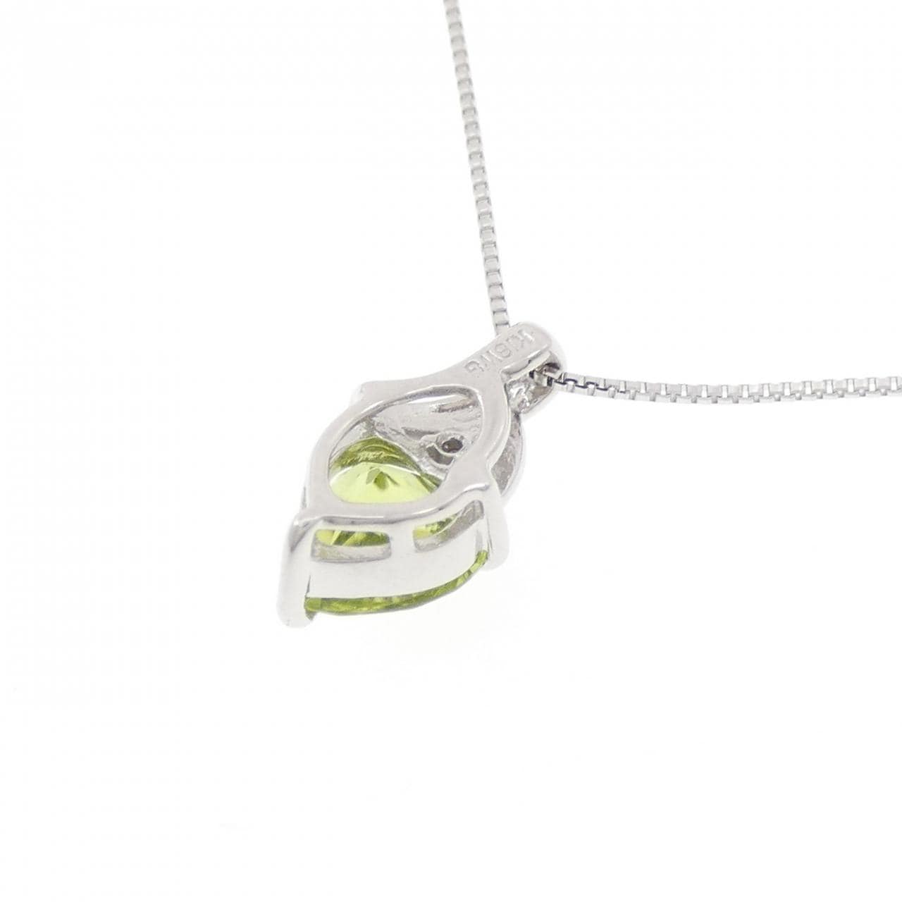 K18WG ペリドット ネックレス