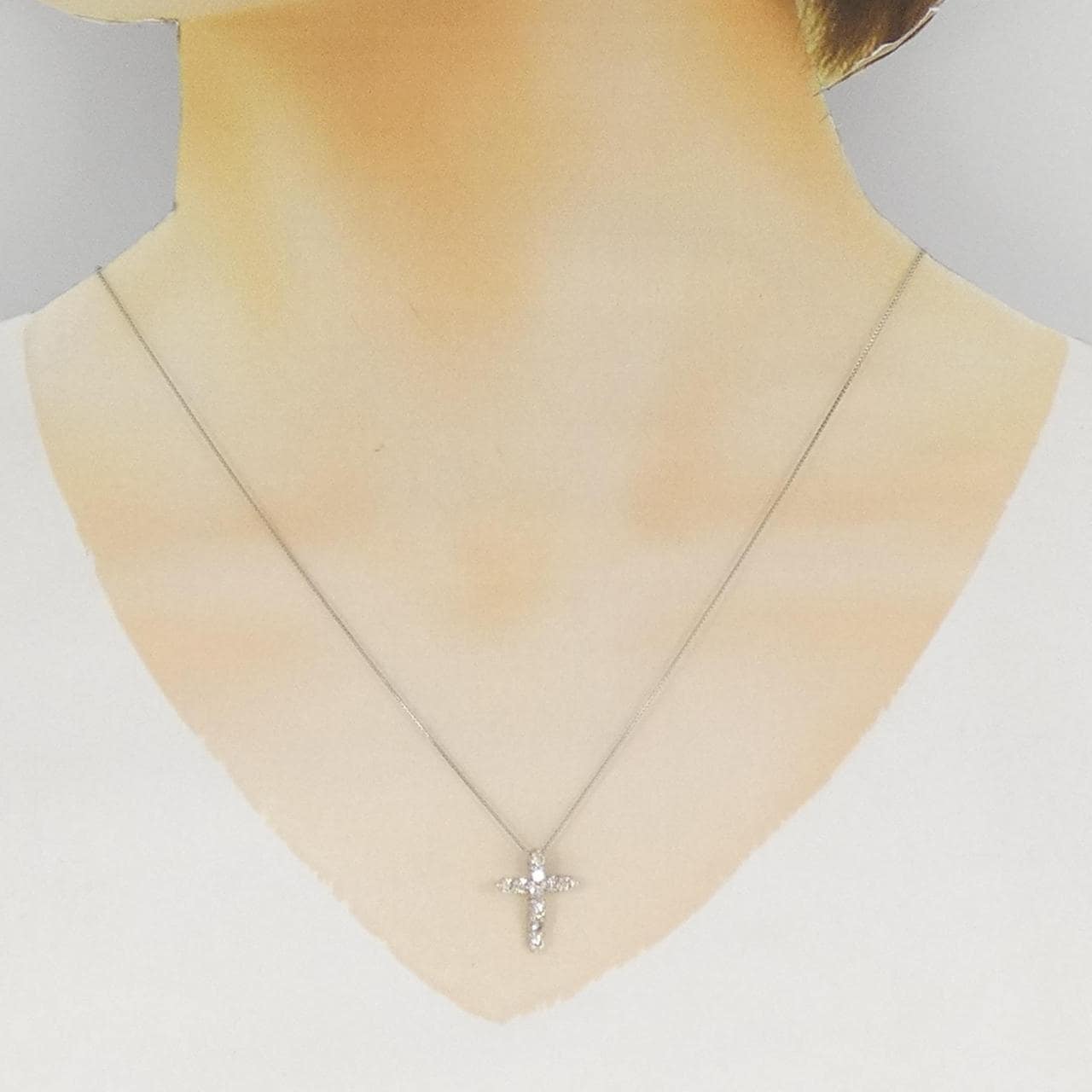 PT900/PT850 クロス ダイヤモンド ネックレス 0.50CT