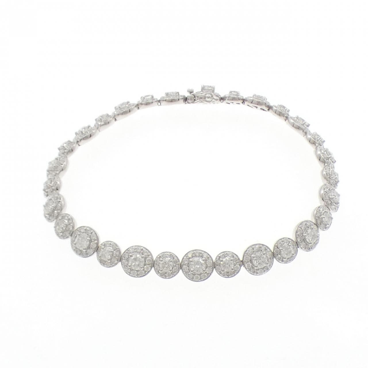 750WG ダイヤモンド ブレスレット 4.75CT