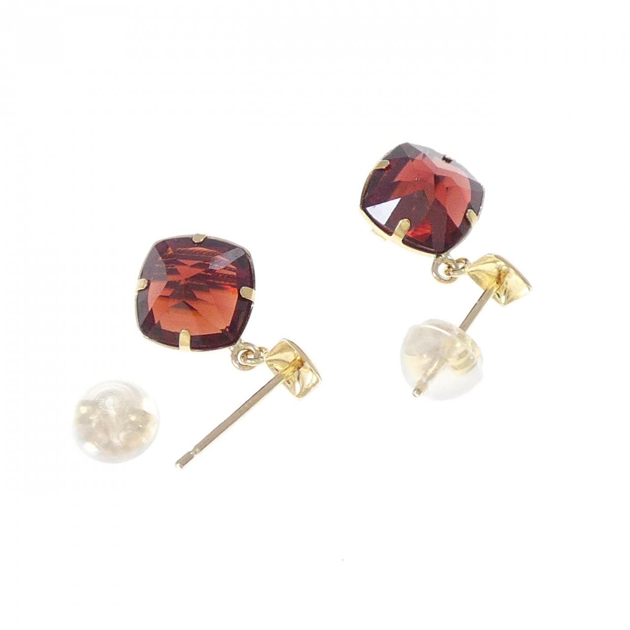 K18YG ガーネット ピアス