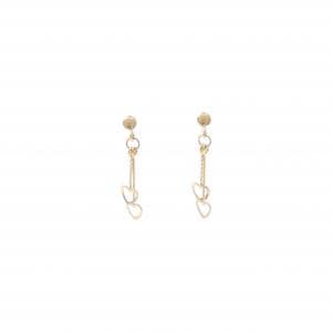 K18YG ハート ピアス