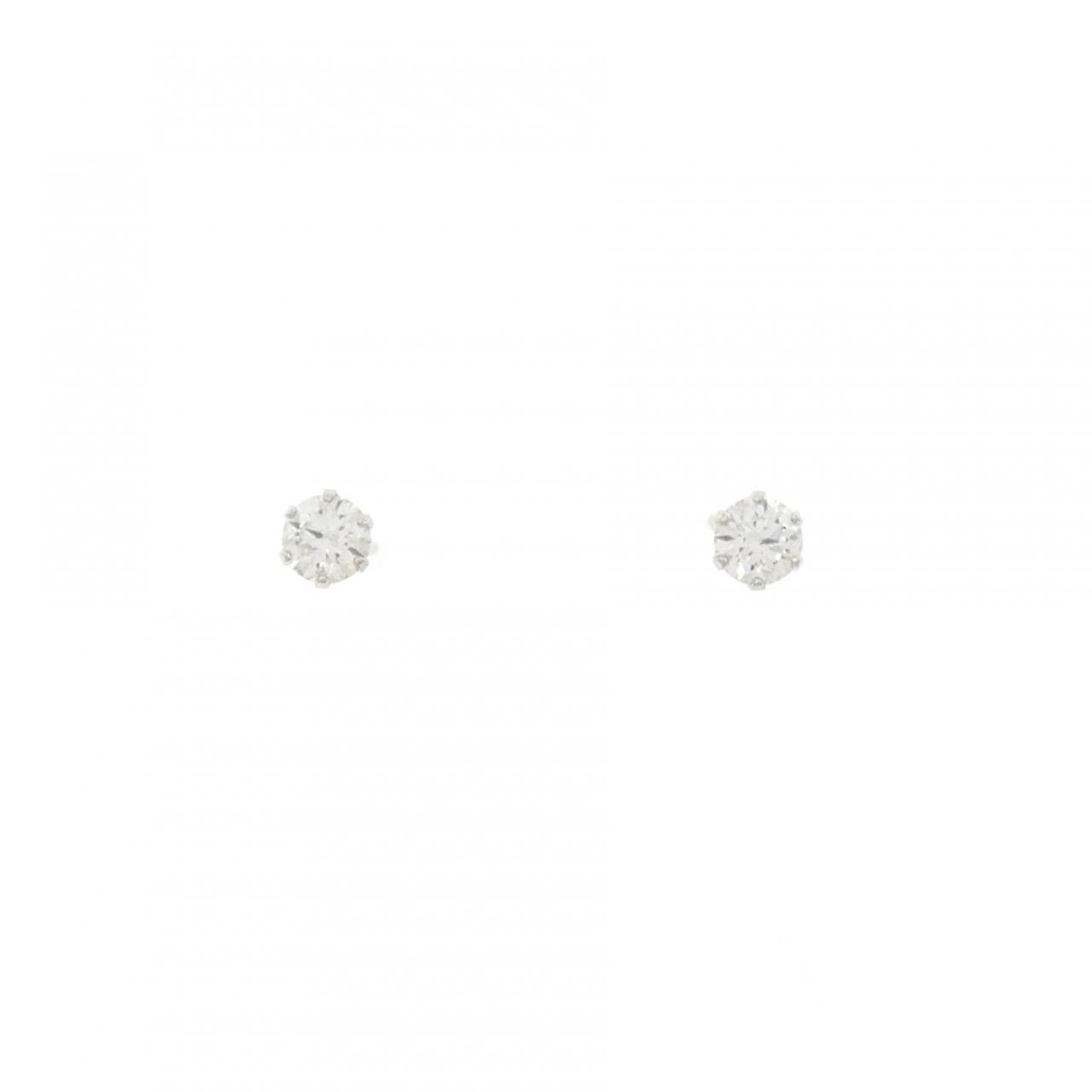 PT900 ソリティア ダイヤモンド ピアス 0.20CT