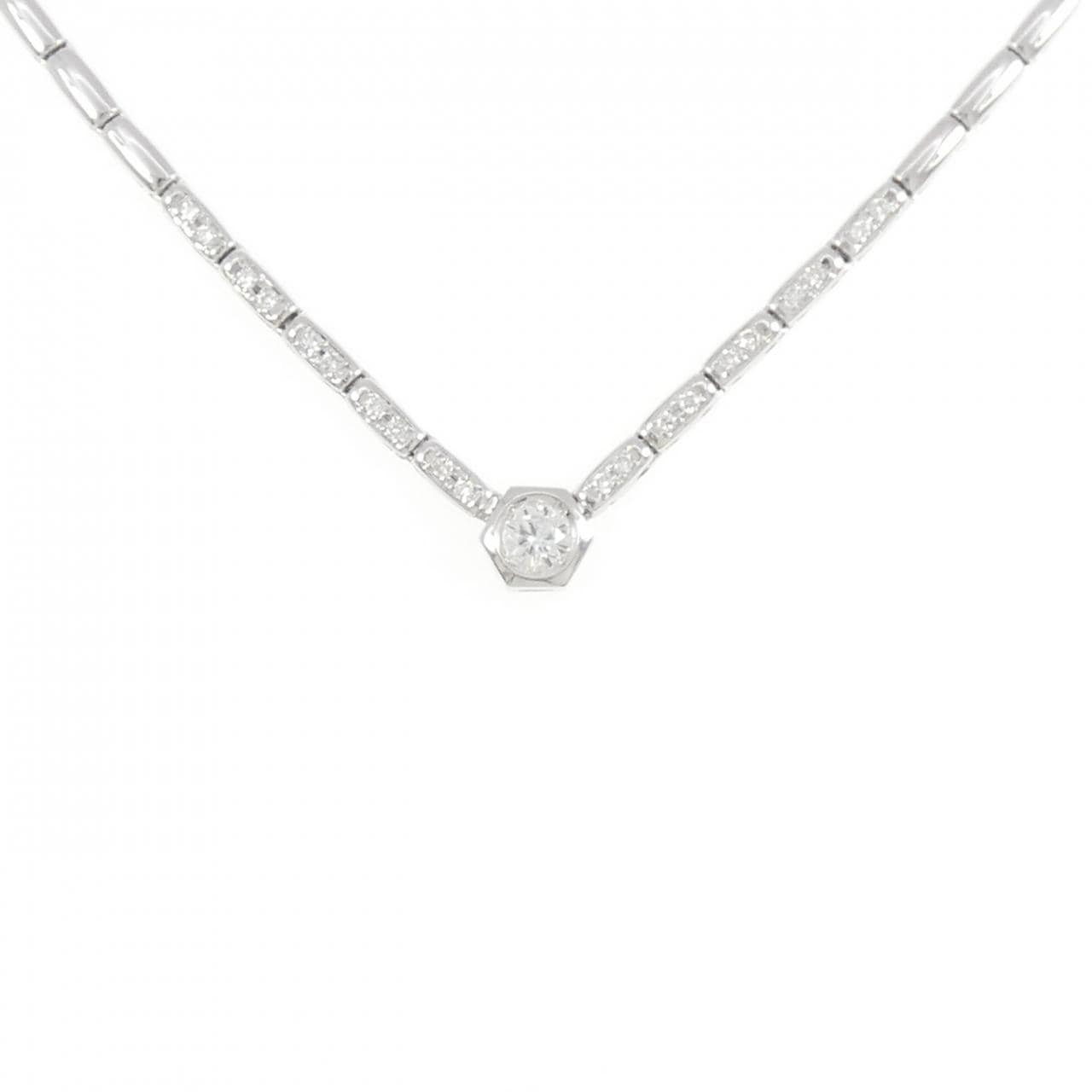 750WG ダイヤモンド ネックレス 0.37CT
