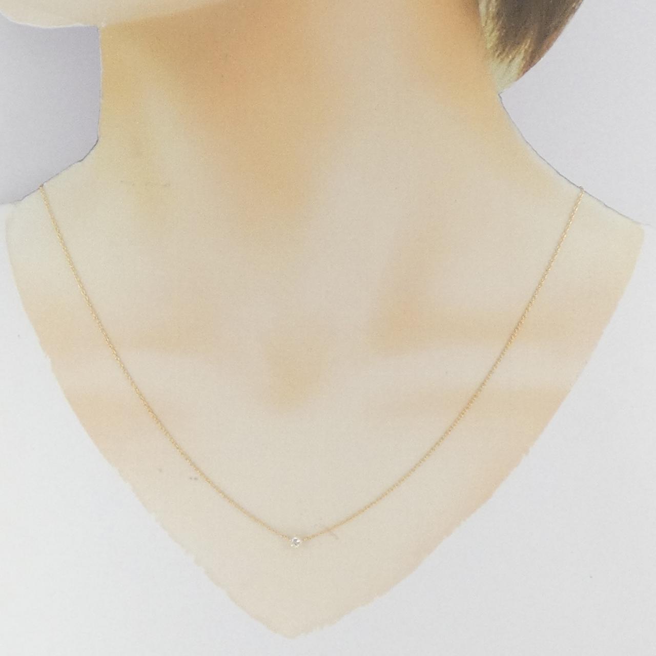 K18YG ダイヤモンド ネックレス 0.08CT