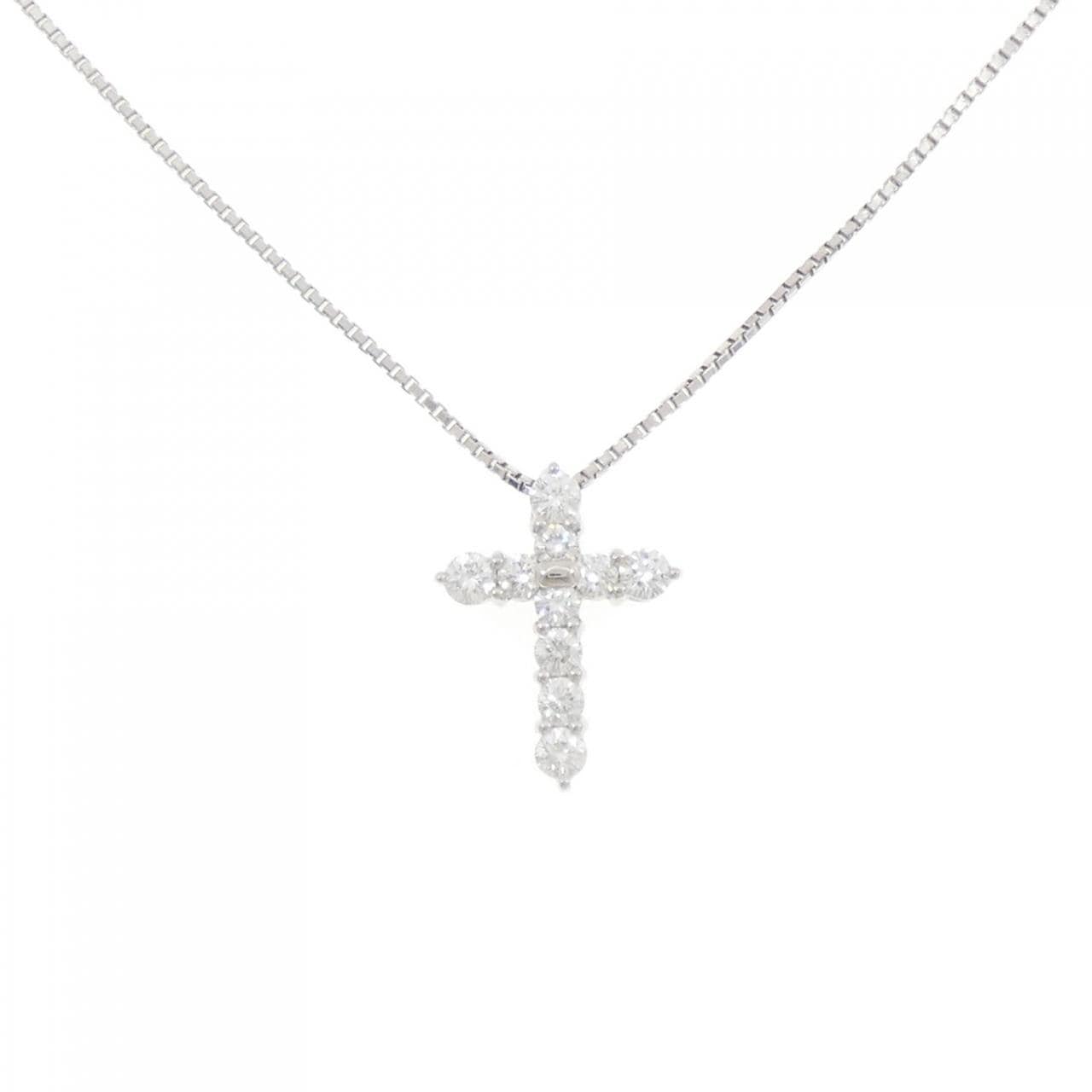 タサキ クロス ダイヤモンド ネックレス 0.48CT