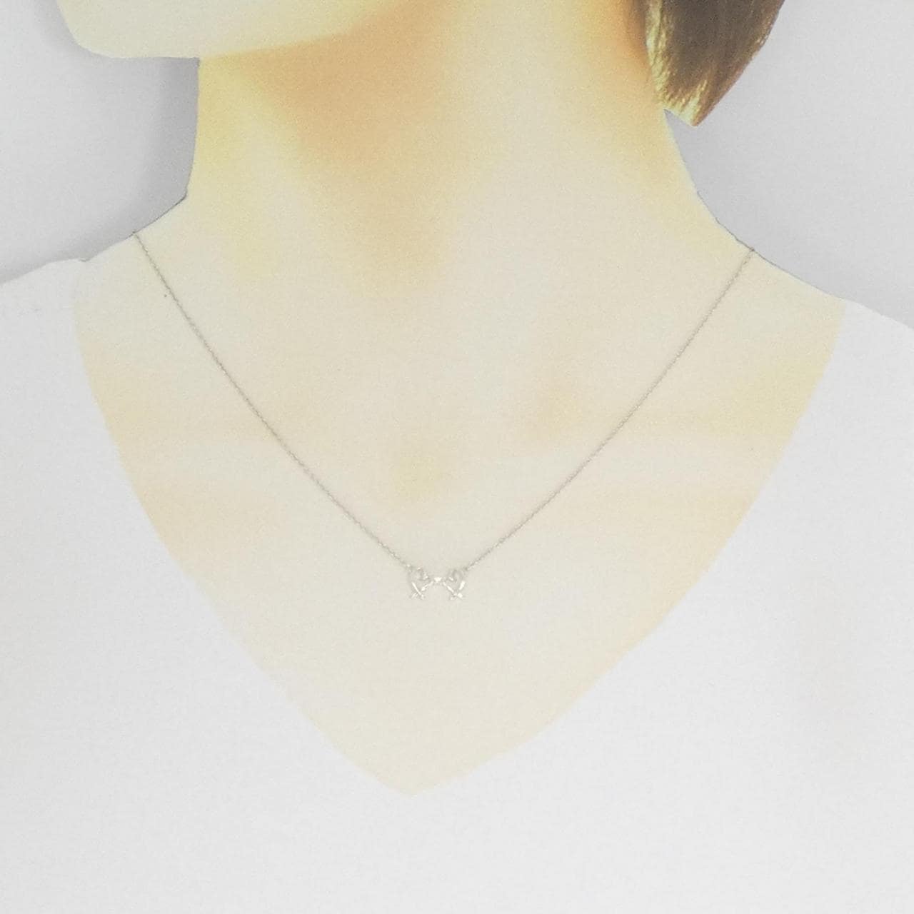 TIFFANY双loving heart项链