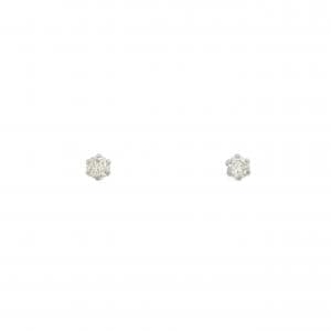 【新品】PT900 ソリティア ダイヤモンド ピアス 0.10CT