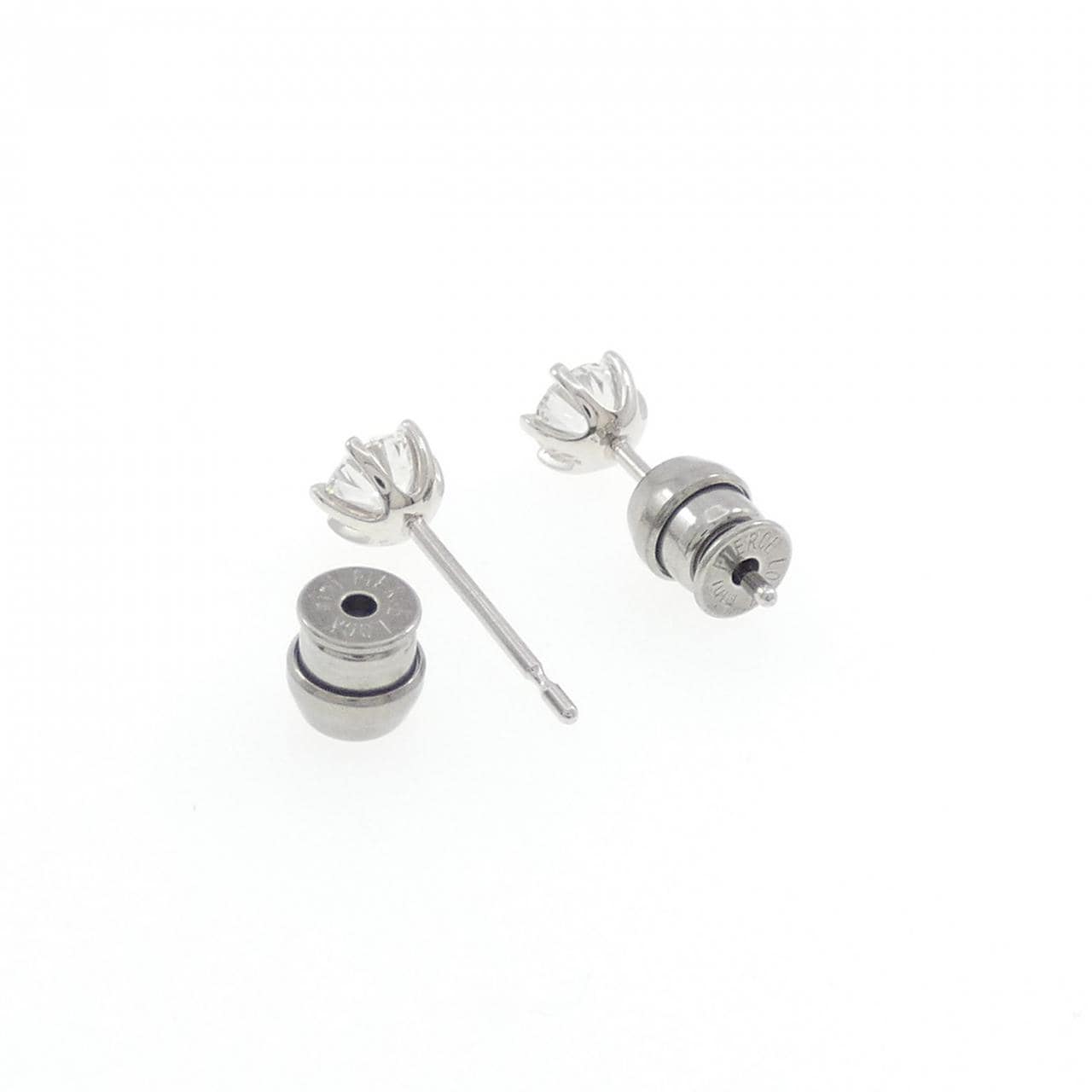 【リメイク】PT900/ST ダイヤモンド ピアス 0.304CT 0.305CT F VS2 3EXT H&C