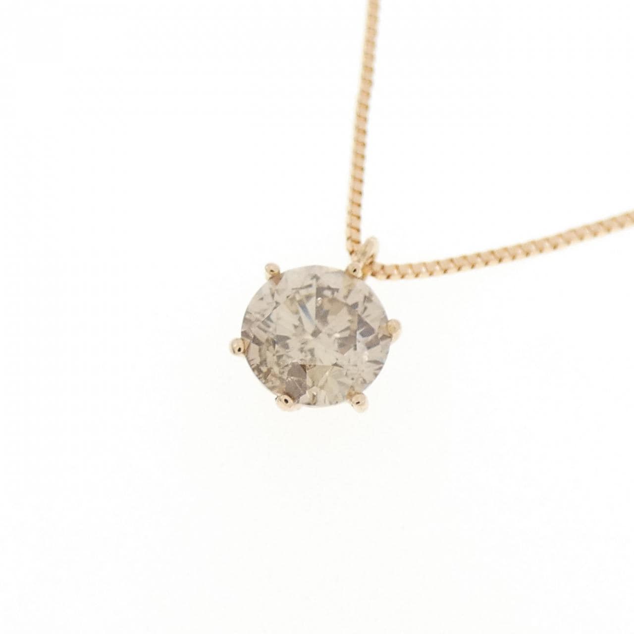 K18PG ソリティア ダイヤモンド ネックレス 0.40CT