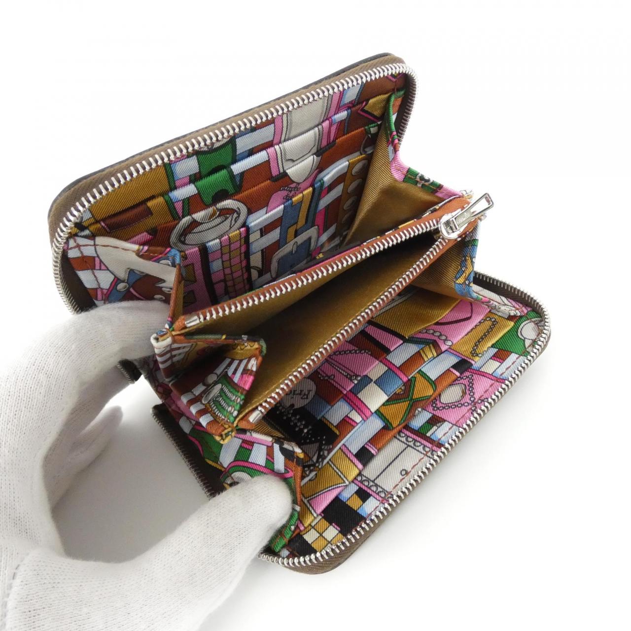 【未使用品】エルメス COLLIER DE CHIENS シルク イン コンパクト 085244CK 財布