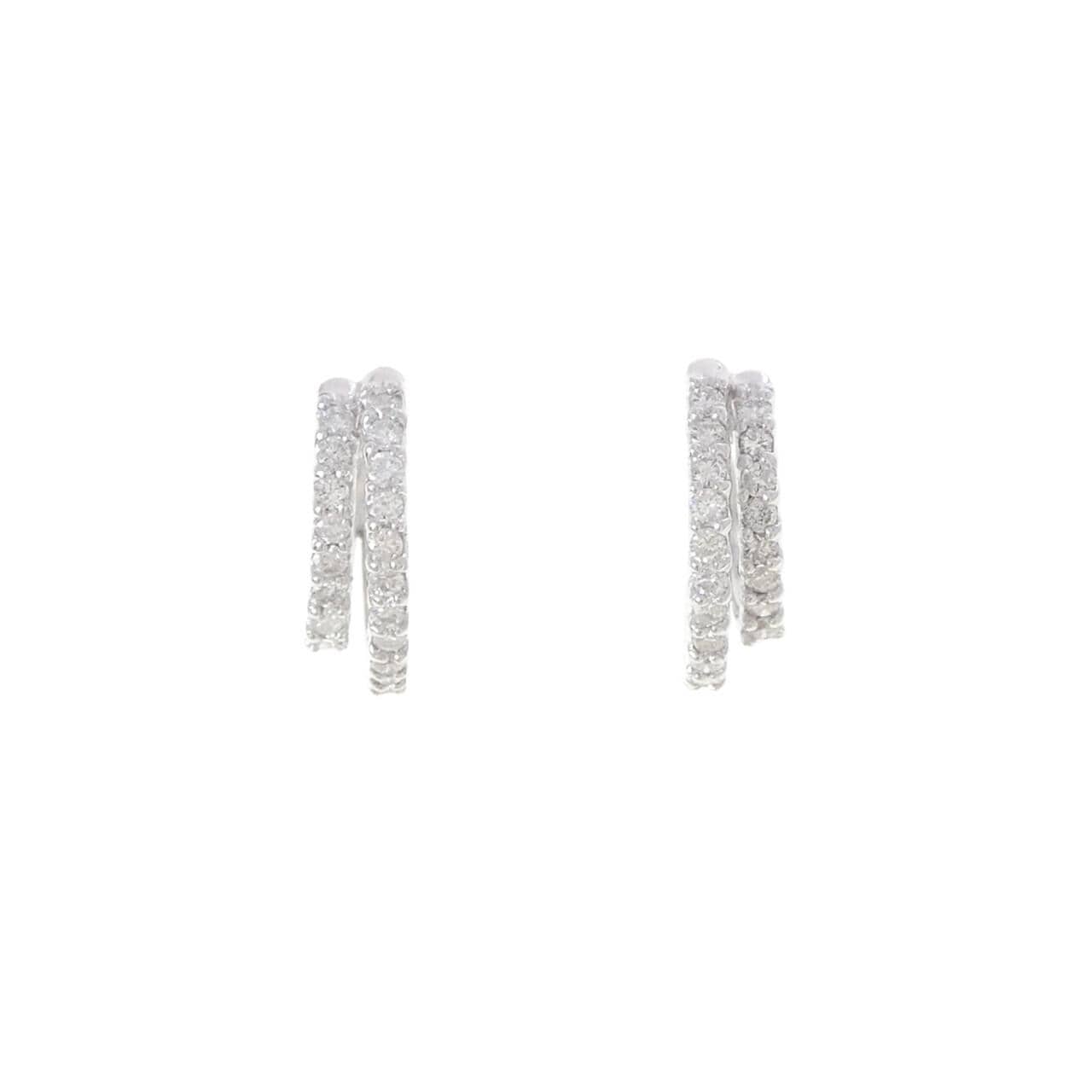 K18WG ダイヤモンド ピアス 0.50CT