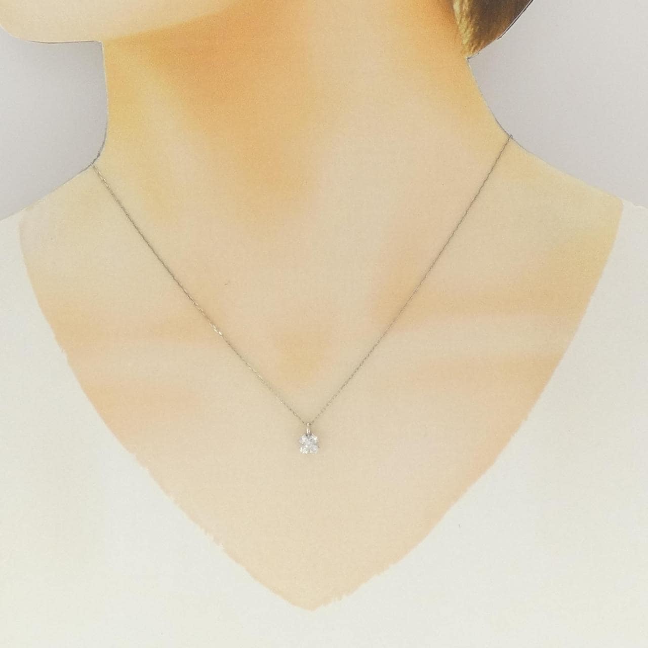 PT900/PT850 ダイヤモンド ネックレス 0.22CT