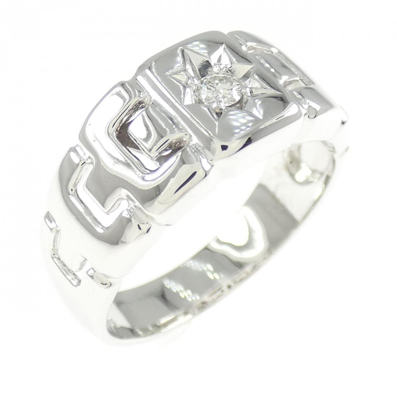 K14WG ダイヤモンド リング 0.07CT