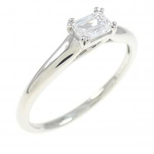 PT ダイヤモンド リング 0.30CT D SI1 エメラルドカット