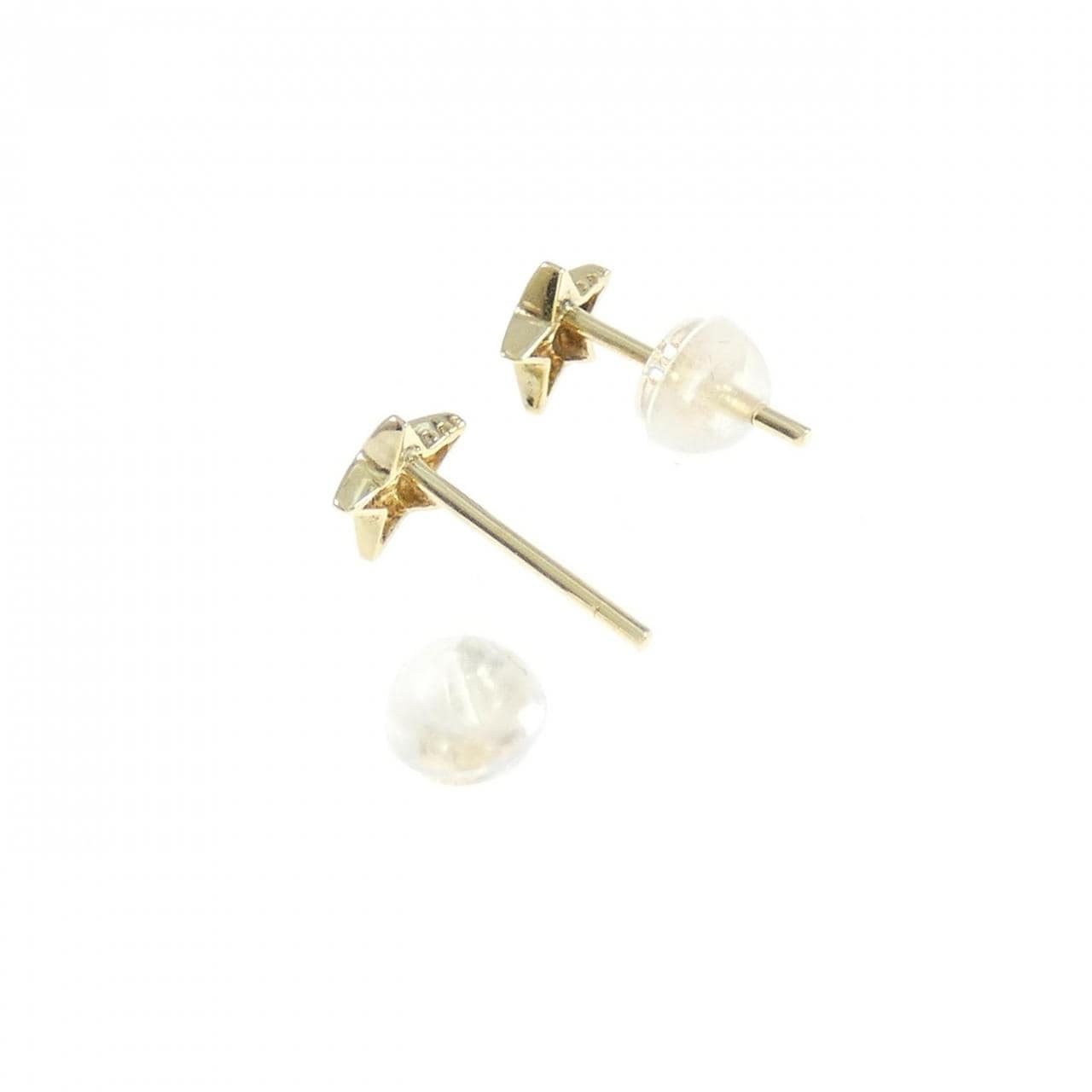 K18YG スター ダイヤモンド ピアス 0.04CT
