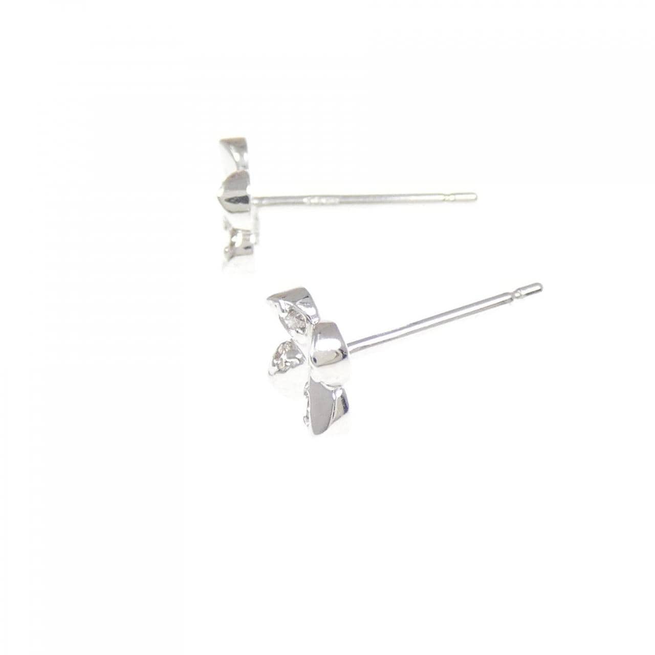 K18WG ダイヤモンド ピアス 0.06CT