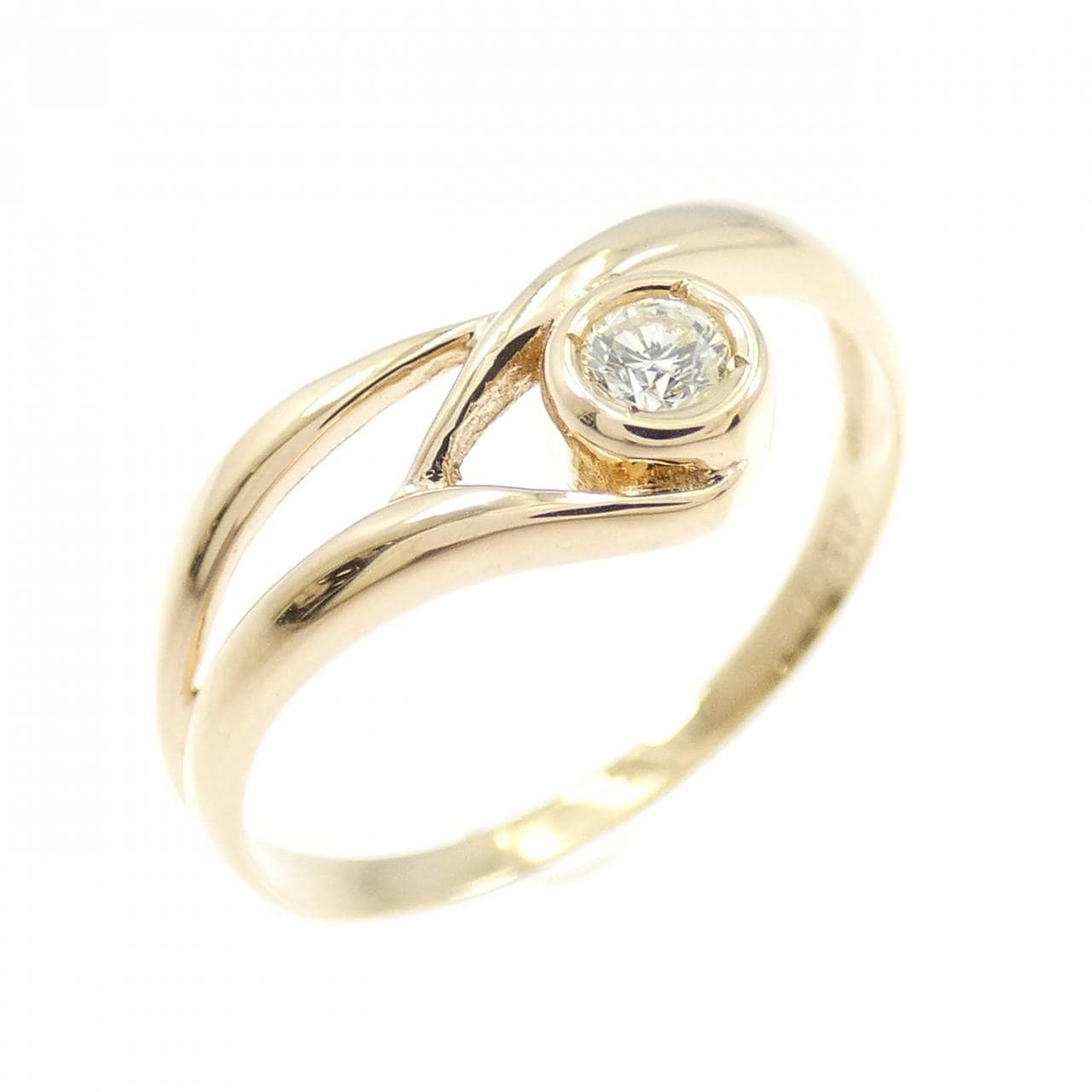 K18YG ダイヤモンド リング 0.07CT