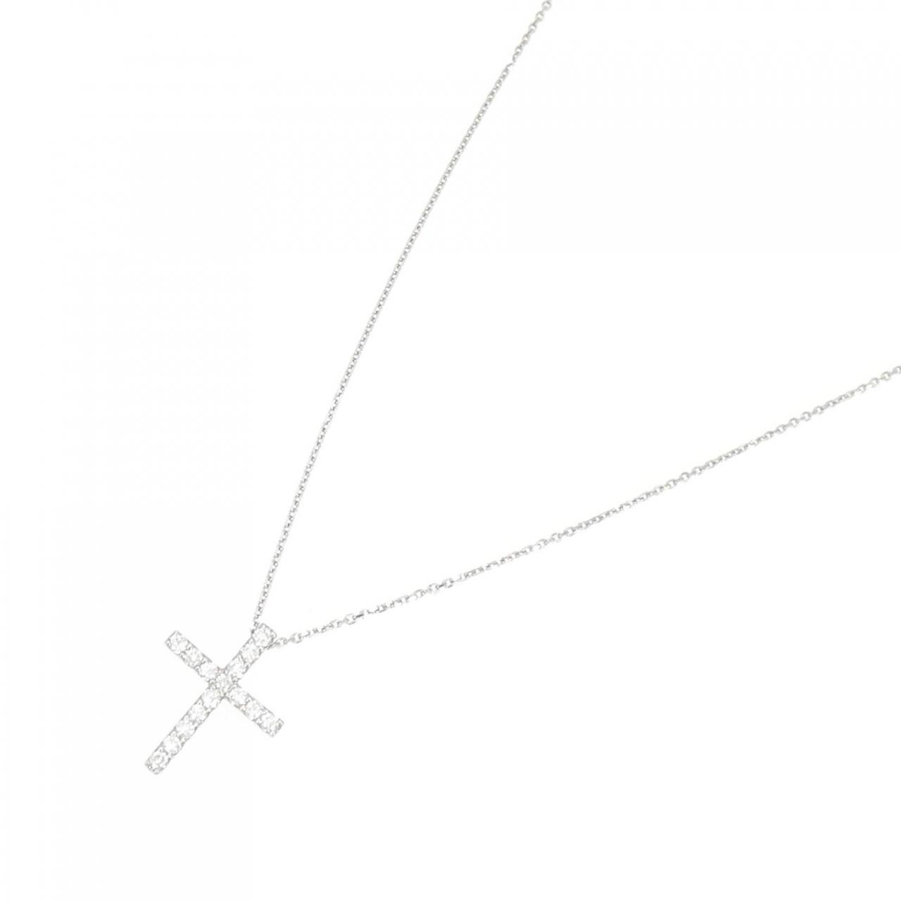 [BRAND NEW] PT Cross Diamond Necklace 0.31CT