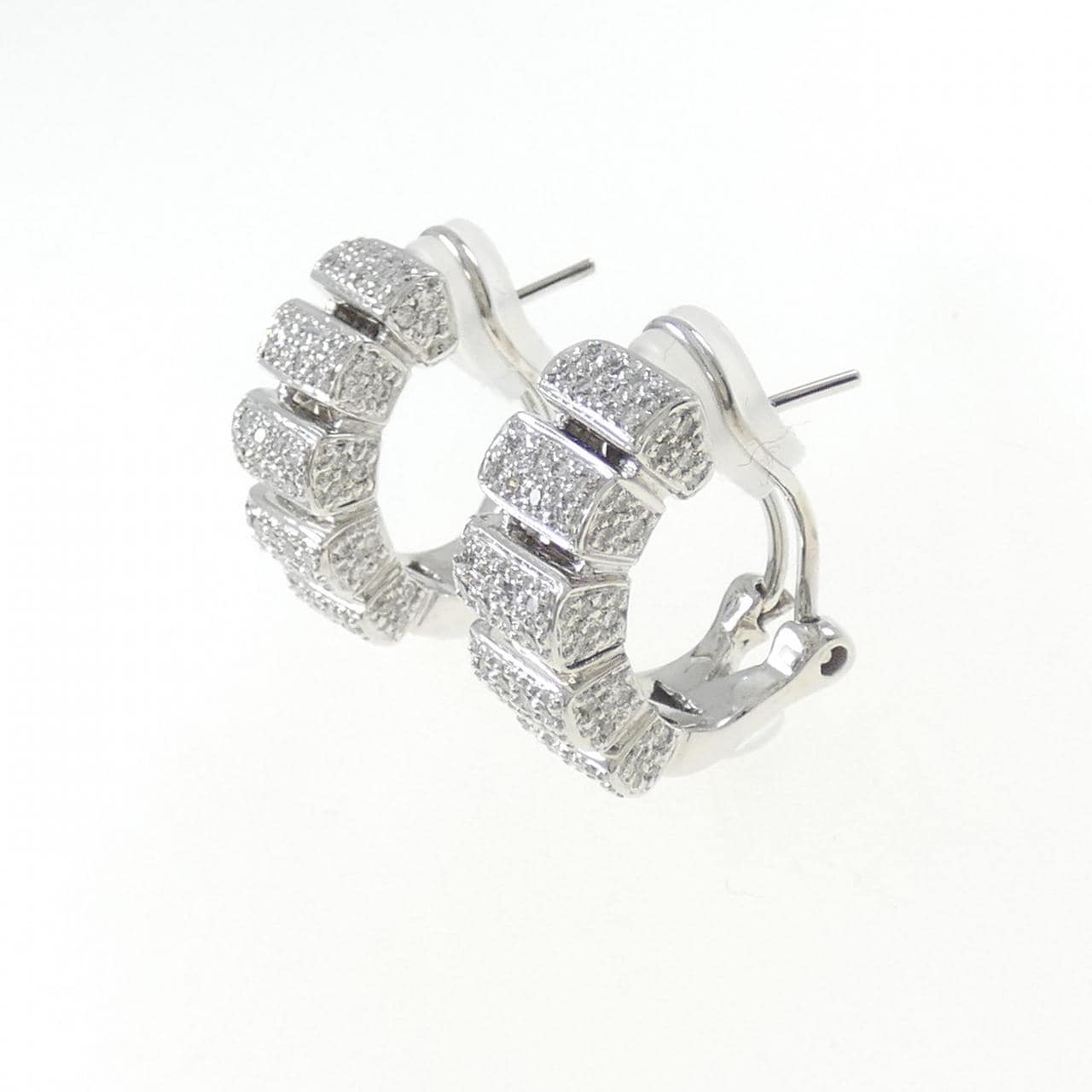 K18WG ダイヤモンド ピアス/イヤリング 0.90CT