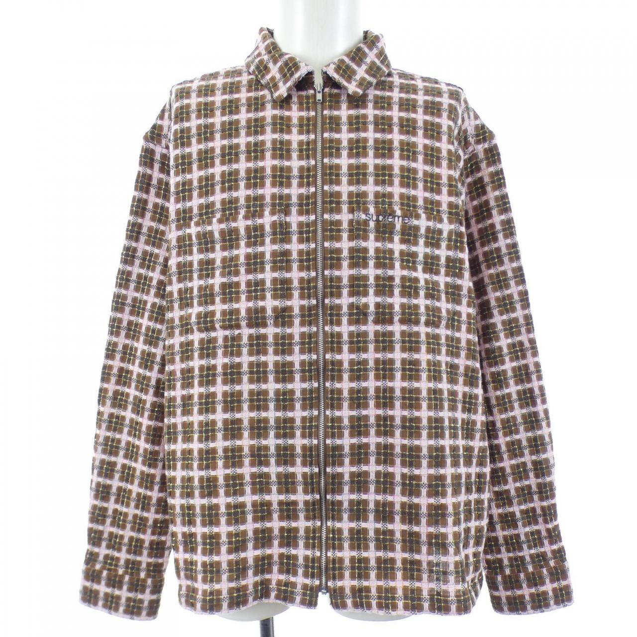シュプリーム SUPREME Metallic Plaid Zip Up Shi シャツ