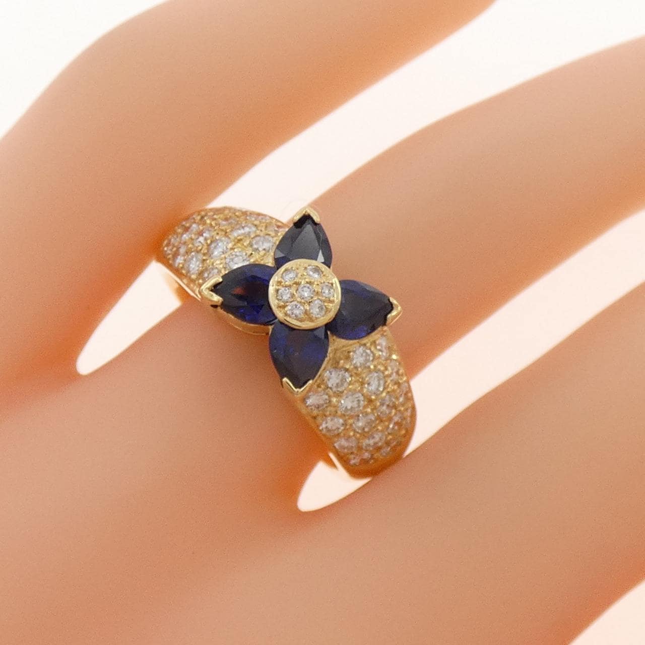 750YG サファイヤ リング