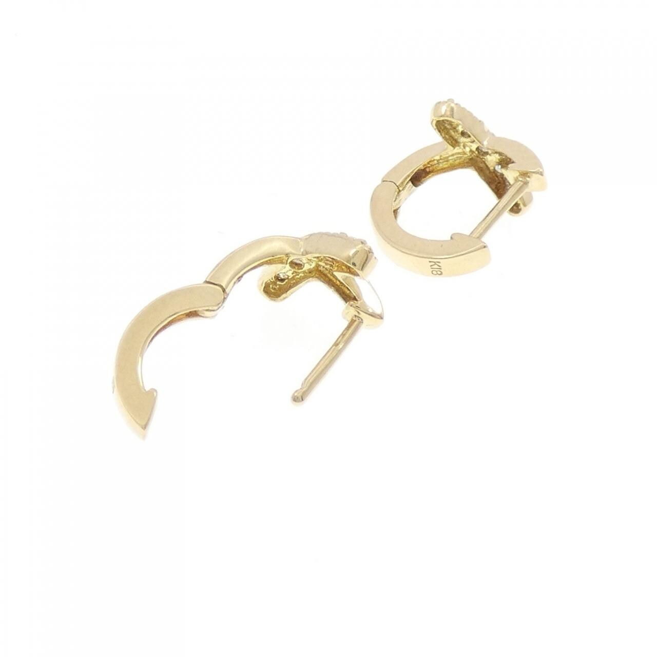 K18YG ダイヤモンド ピアス 0.12CT